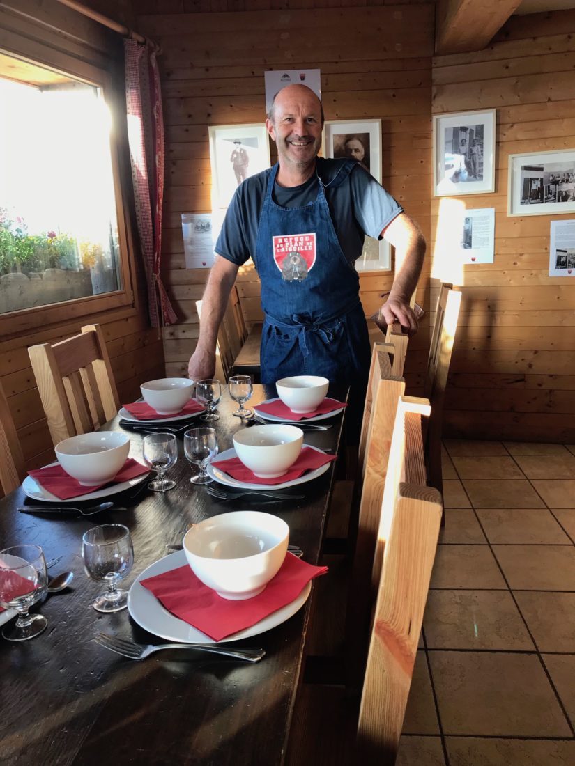 refuge du Plan de l'Aiguille - Claude le cuisiner et gardien du refuge