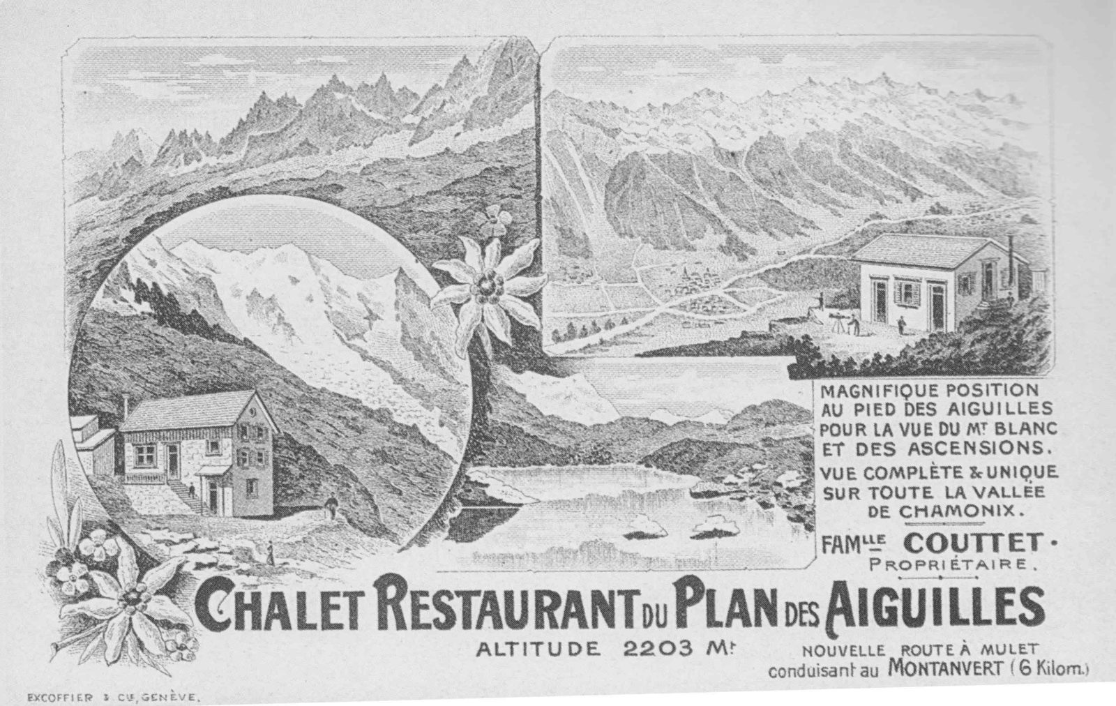 chalet refuge du Plan de l'Aiguille - carte ancienne 