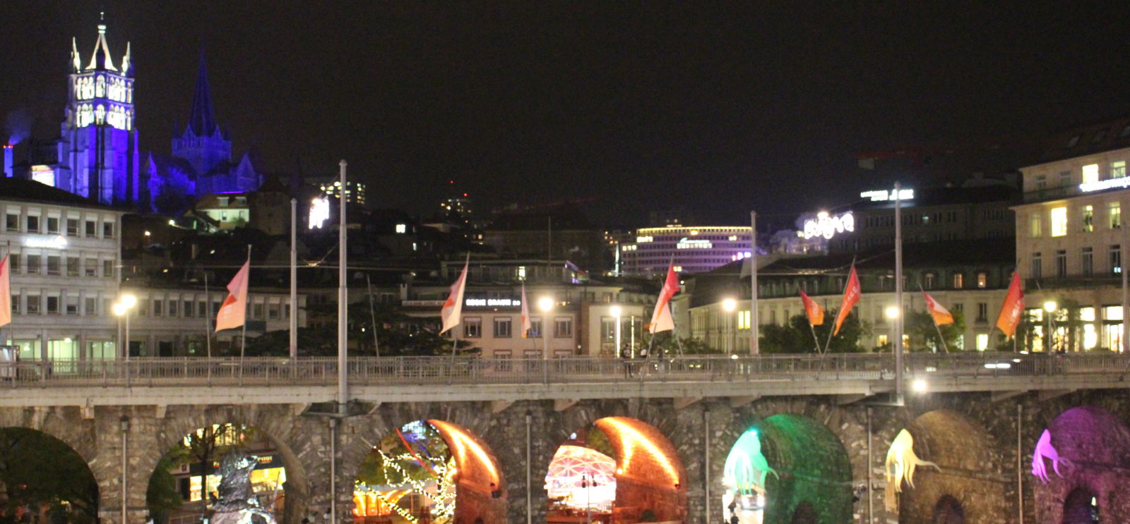 Festival Lausanne Lumières vue sur la ville