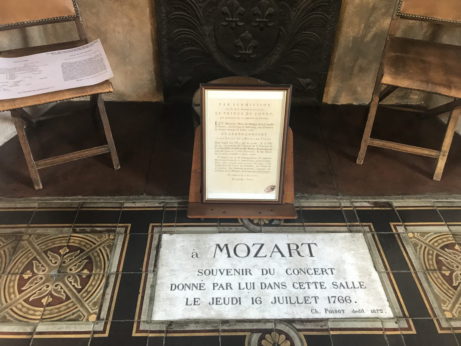 Archives départementales Côte-d’Or souvenir de Mozart