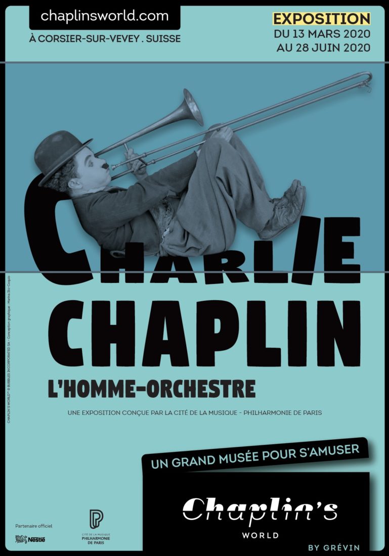 Affiche exposition Chaplin l'Homme orchestre- 2020