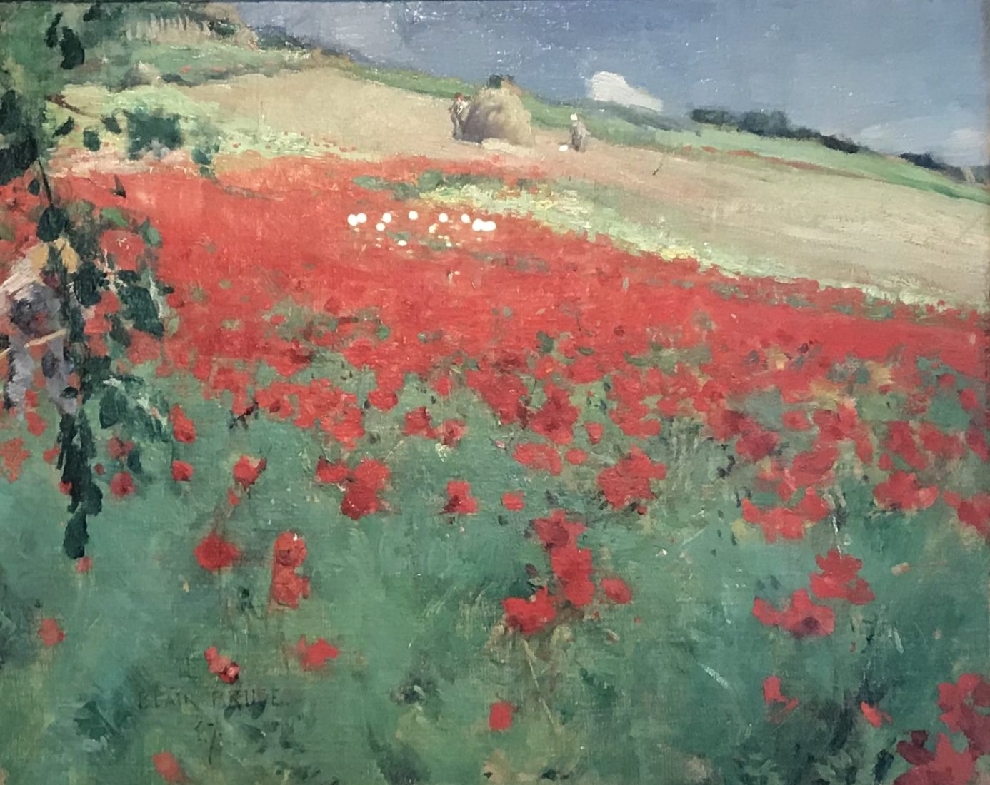  L'hermitage lausanne William Blair Bruce – Paysage avec coquelicots 