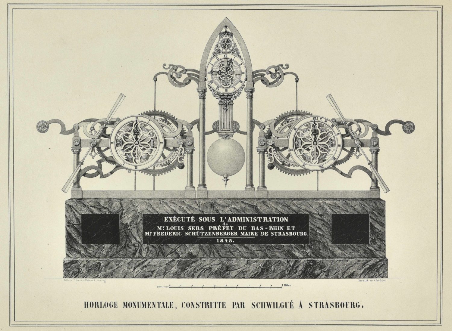 Horloge monumentale, construite par Schwilgué à Strasbourg 1845
