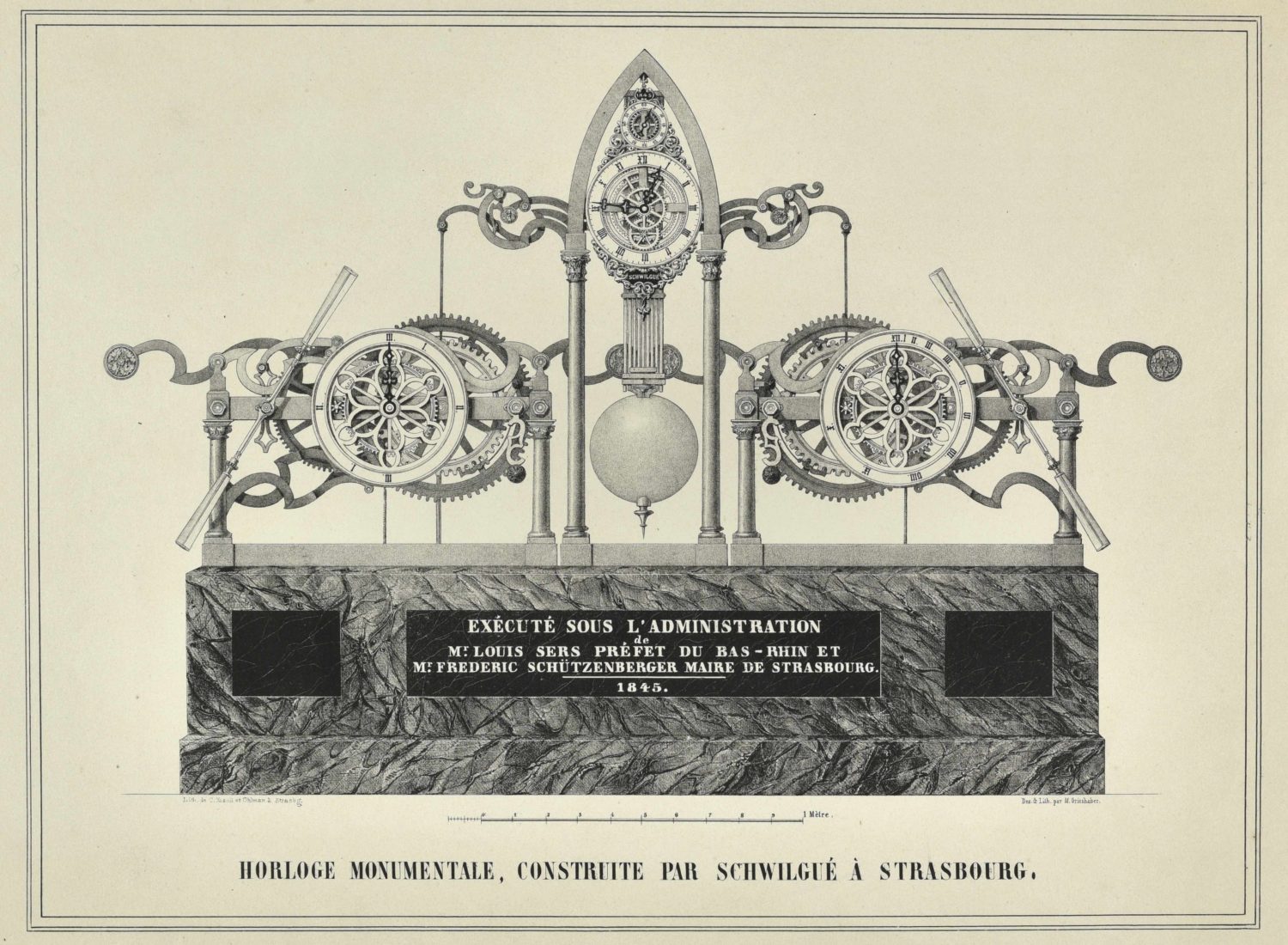 Horloge monumentale, construite par Schwilgué à Strasbourg 1845