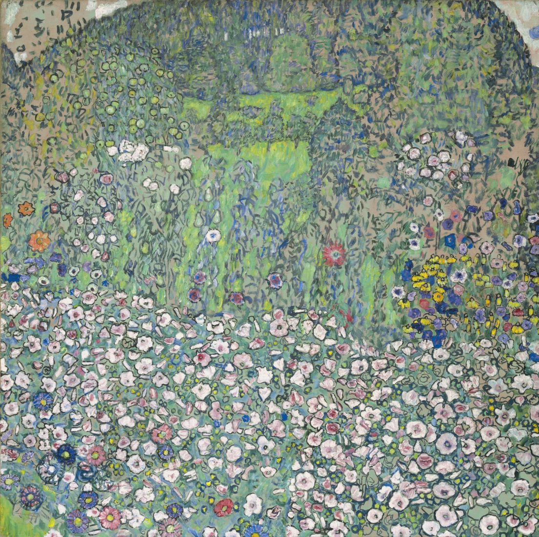  Gustav Klimt (1862-1918) Paysage de jardin avec colline