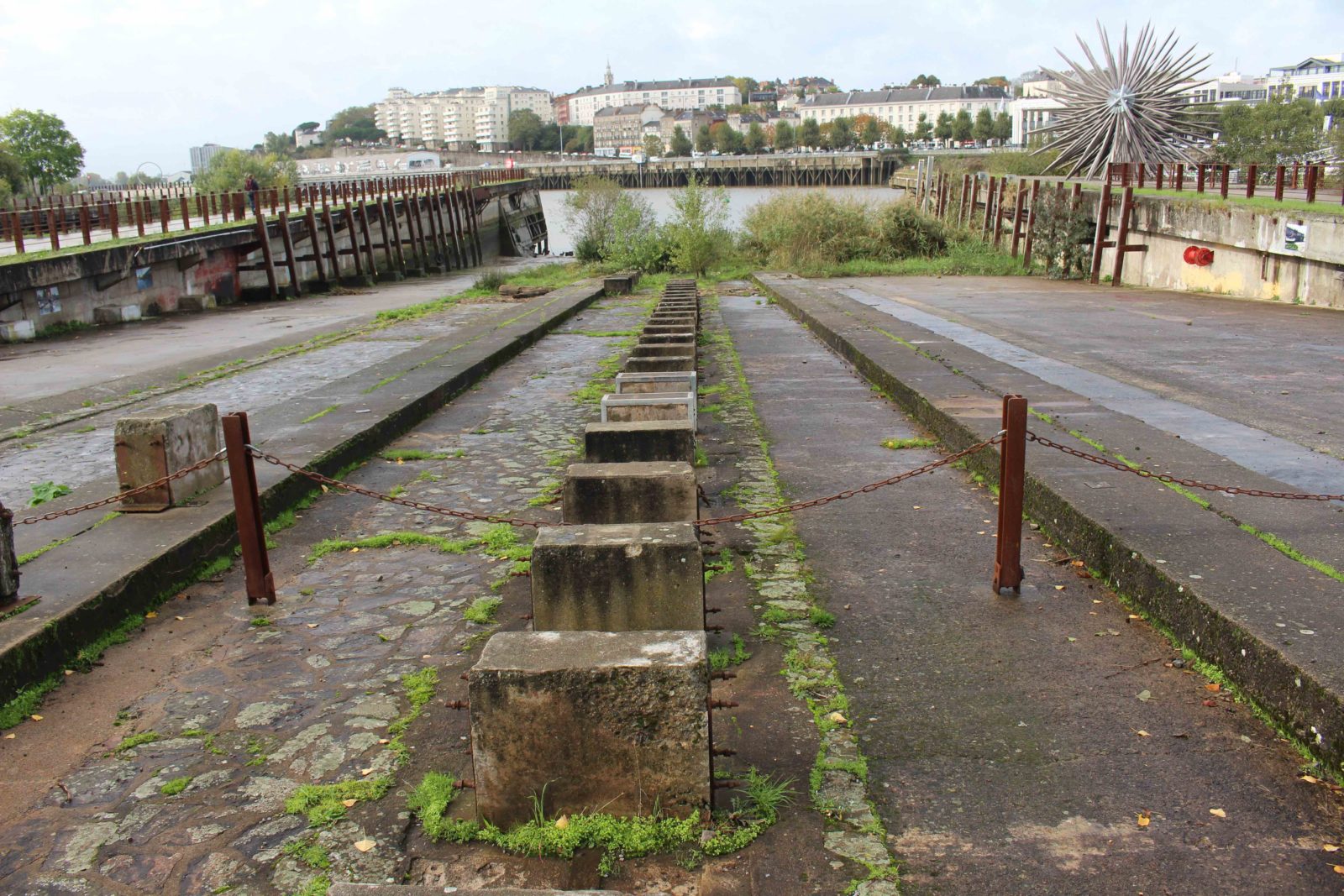 Nantes anciennes cales de lancement des bateaux