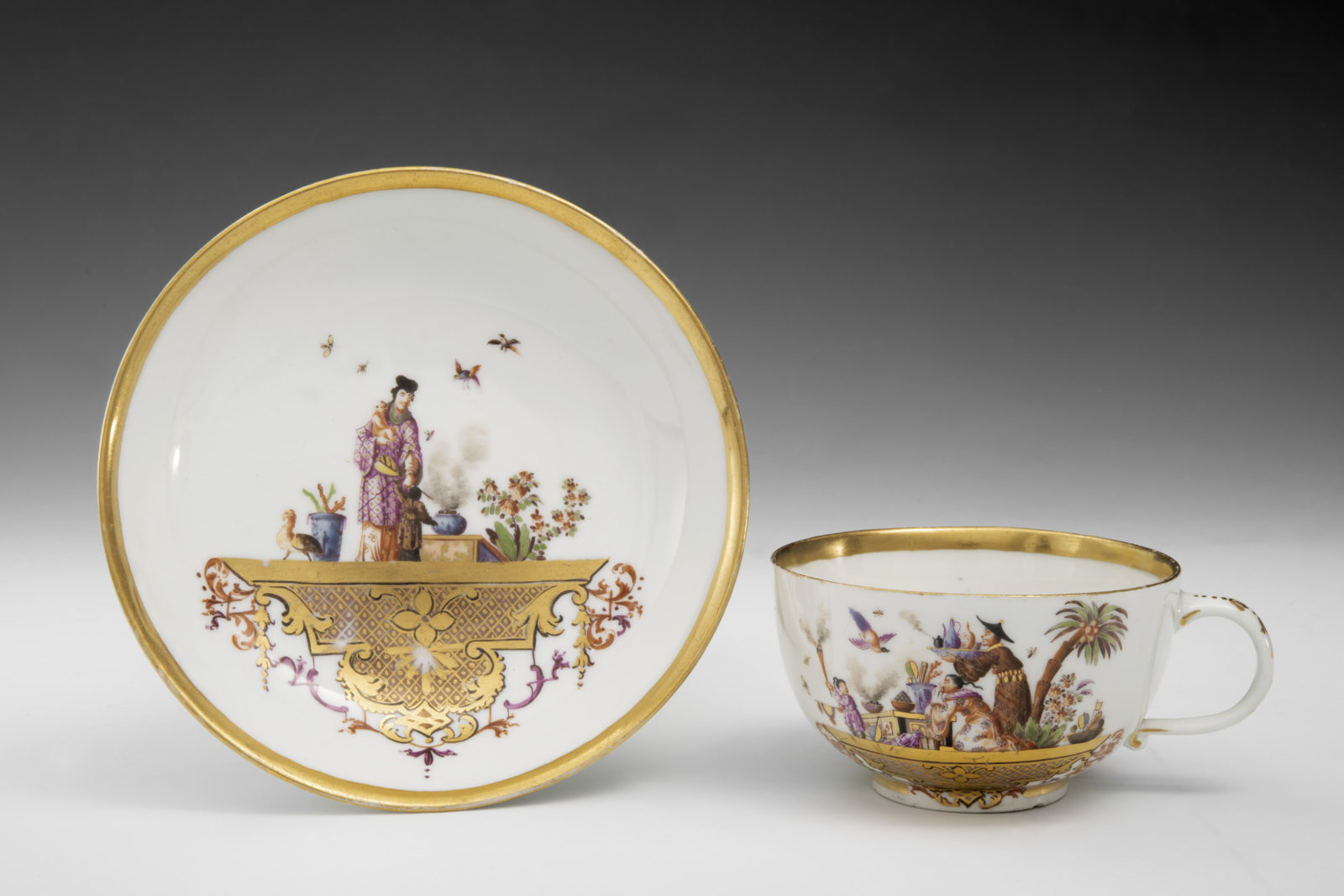 Ariana Meissen • Folies de porcelaine Bol et soucoupe, vers 1723‐24