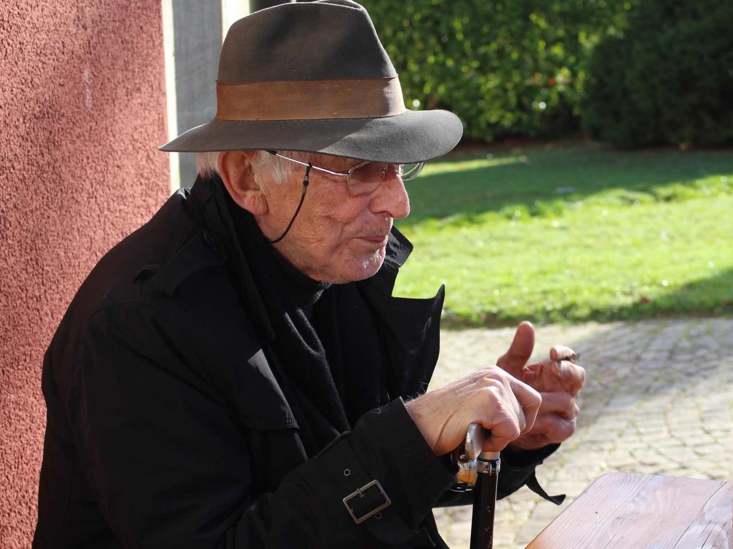 Tomi Ungerer lors d'une exposition à GenèveVilla Bernasconi 1985