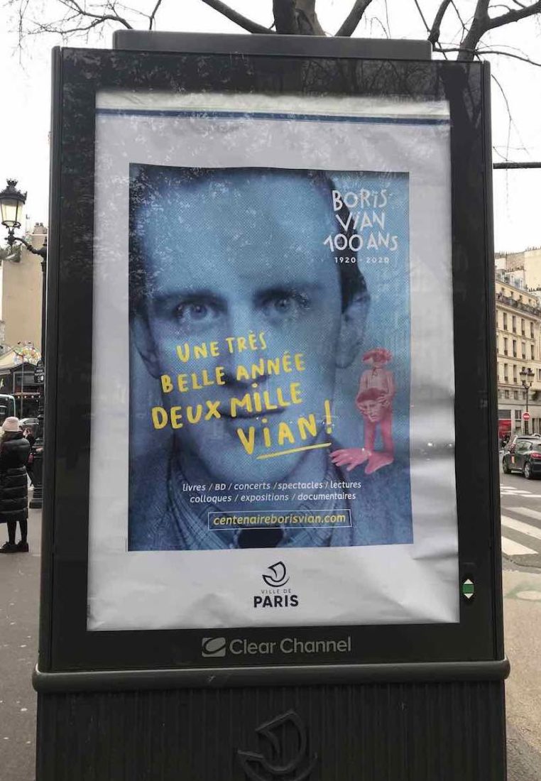 Affiche centenaire Boris Vian Paris