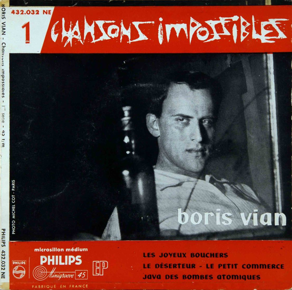 Disque 45 tours chansons impossibles Boris Vian