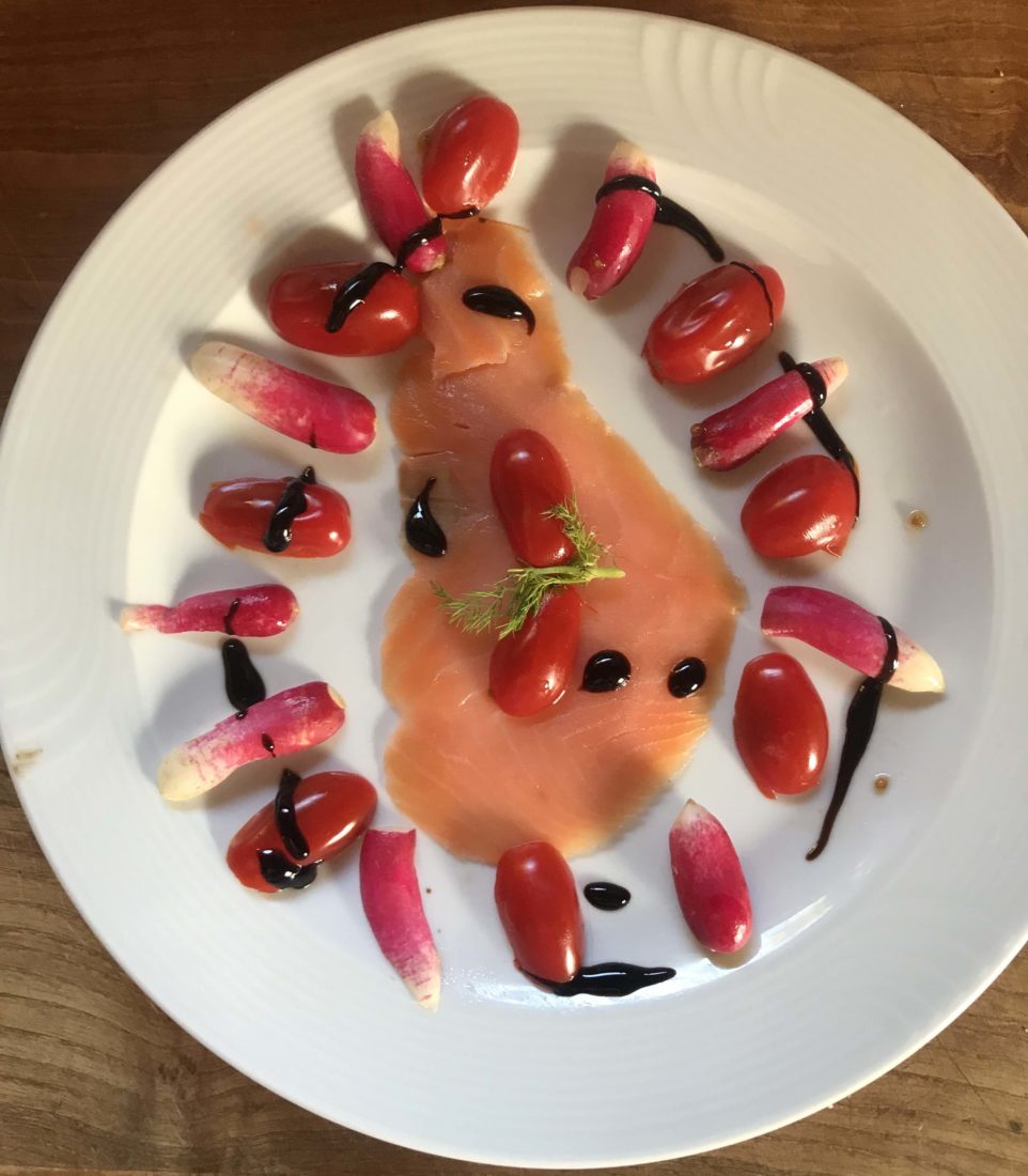 Chamonix Josée de Vérité plat saumon tomates