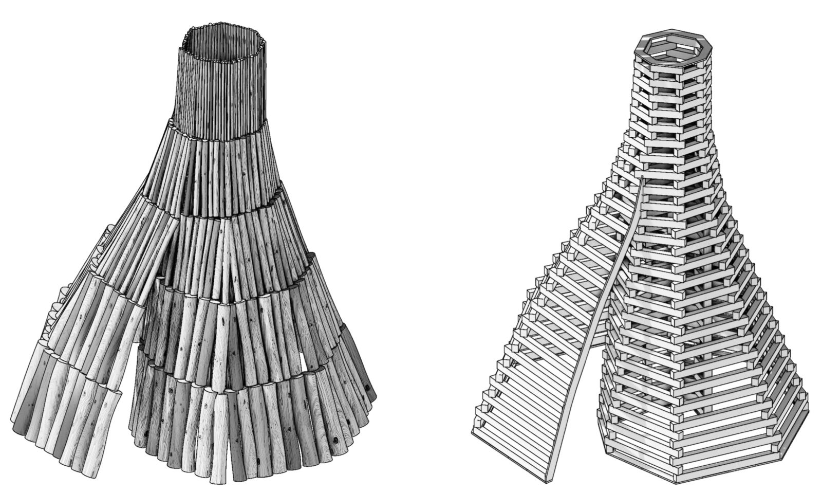 La charbonnière dessins Cabanes Annecy