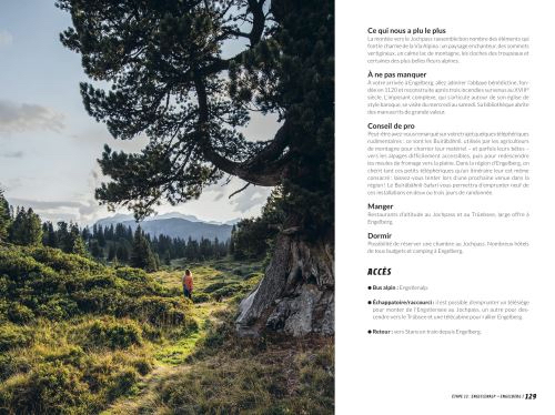 Le guide Via Alpina - une étape de montagne