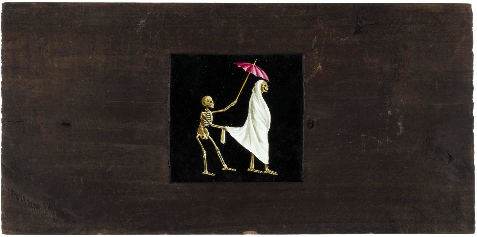 La mort à l’ombrelle, plaque de fantascope