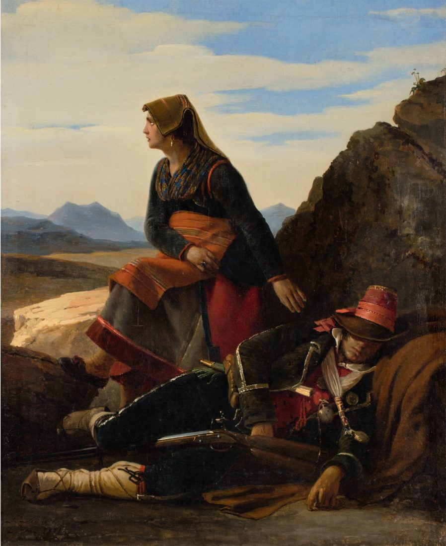 Kunsthaus Zurich Léopold  Robert. Femme de brigand veillant sur son mari endormi