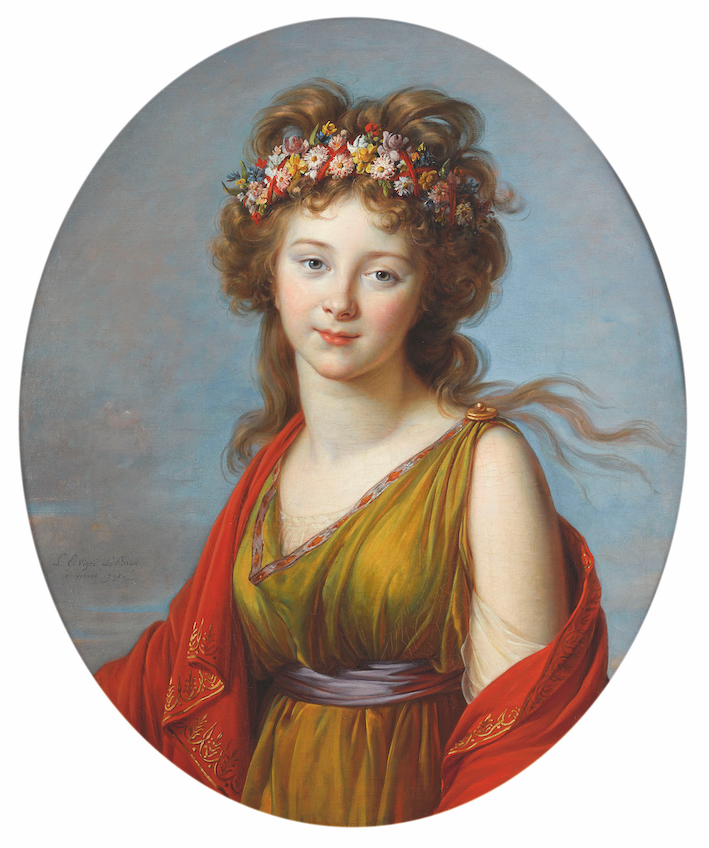 Elisabeth Vigée Le Brun 1755-1842. Portrait de la comtesse Anna Flora von Kageneck en Flore