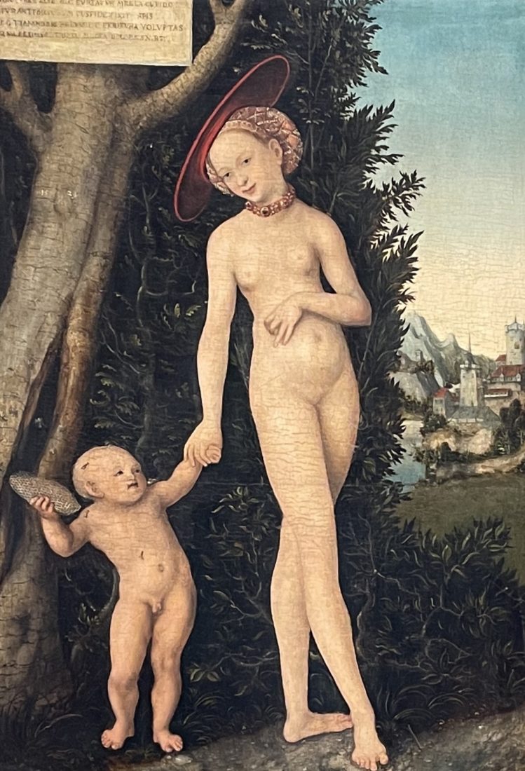 Lucas Cranach l'Ancien. Vénus et Cupidon volant du miel