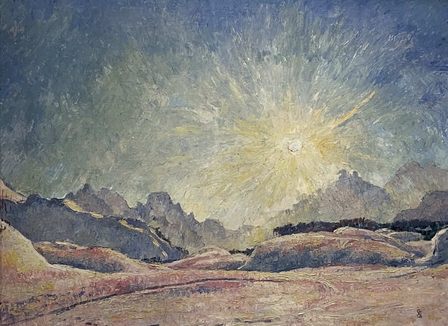 Giovanni Giacometti : Paysage de neige (soleil),