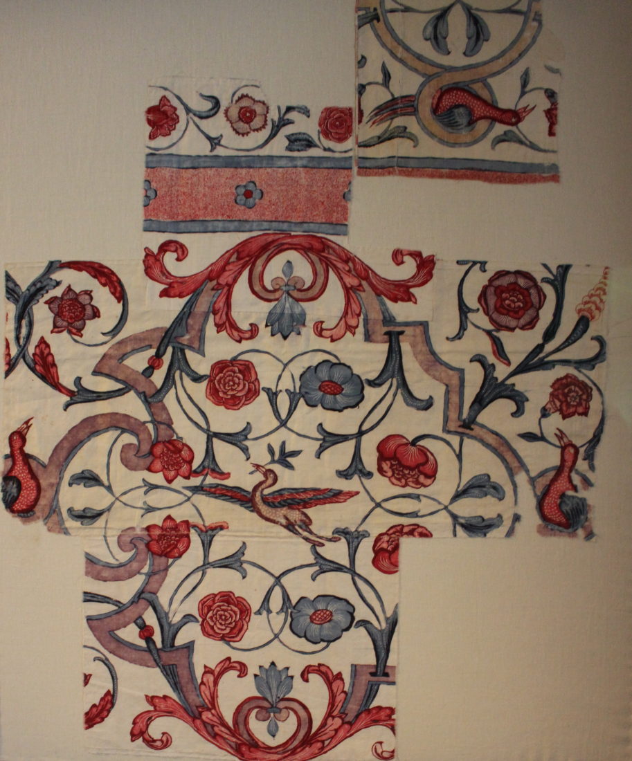 Château de Prangins Indiennes motifs fleurs oiseau