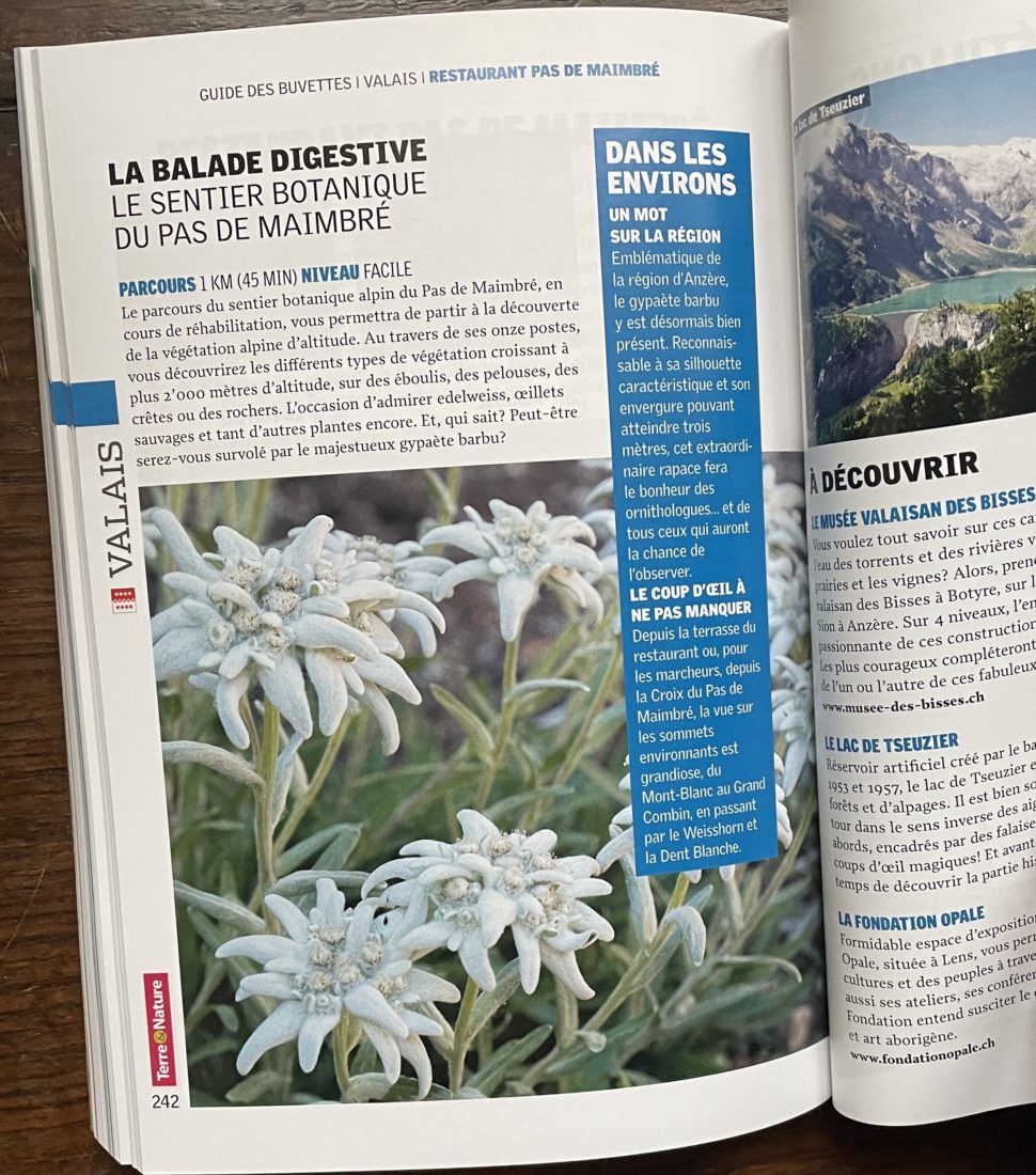Buvettes et auberges Suisse romande Pas de Maimbré