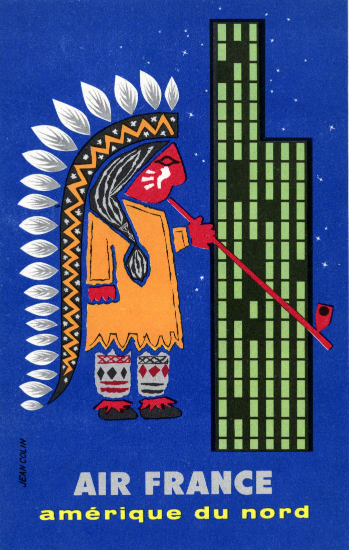 Sur la piste des Sioux Publicité Air France, 1956