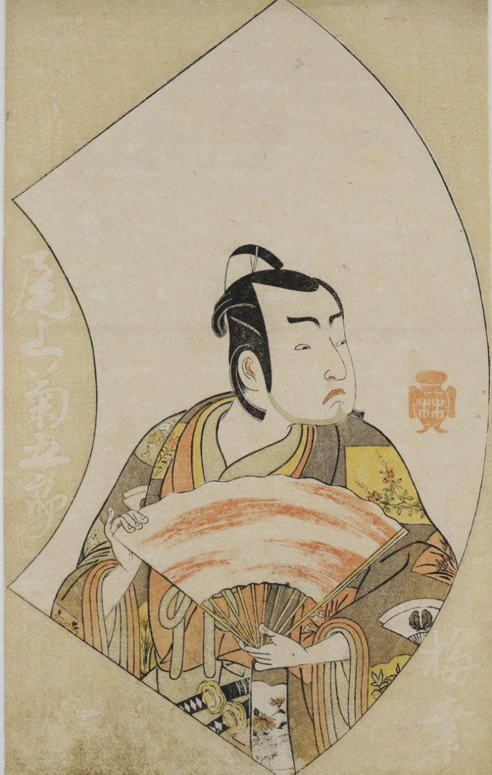 Katsukawa Shunshō Portraits d'acteurs sur éventail 