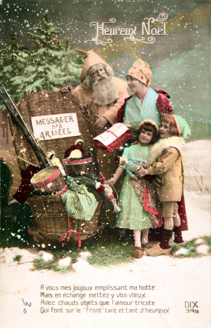 Carte de voeux, France, 1915 Château de Gruyères