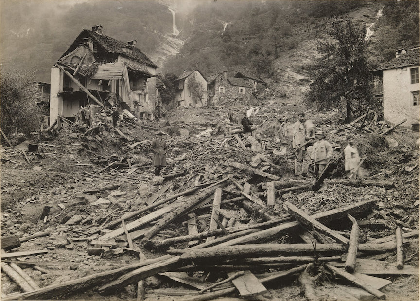glissement de terrain village de Someo, dans le Val Maggia