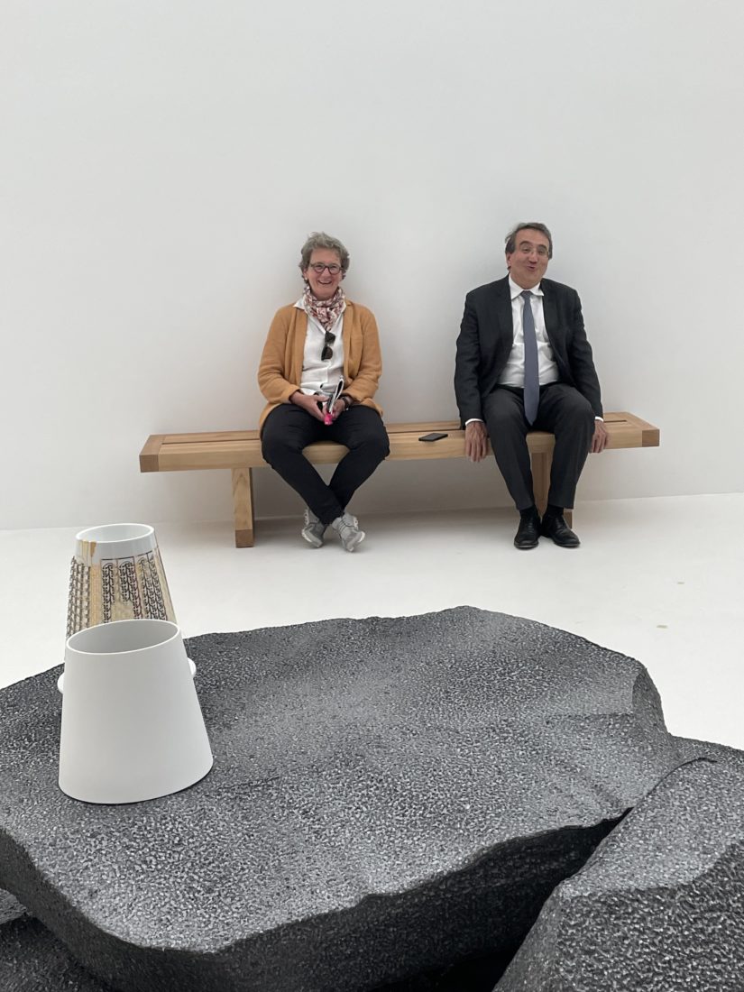 Lausanne ~ Plateforme 10 Chantal Prod'Hom, directrice du mudac, et Pascal Broulis, conseiller