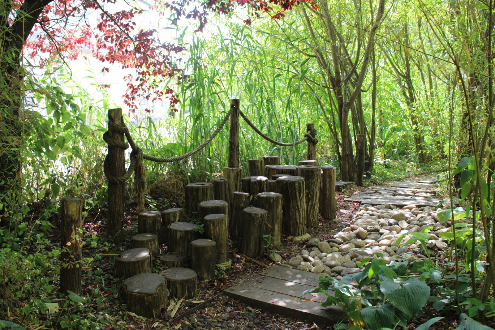 Saline royale d'Arc-et-Senans jardin  sous bois