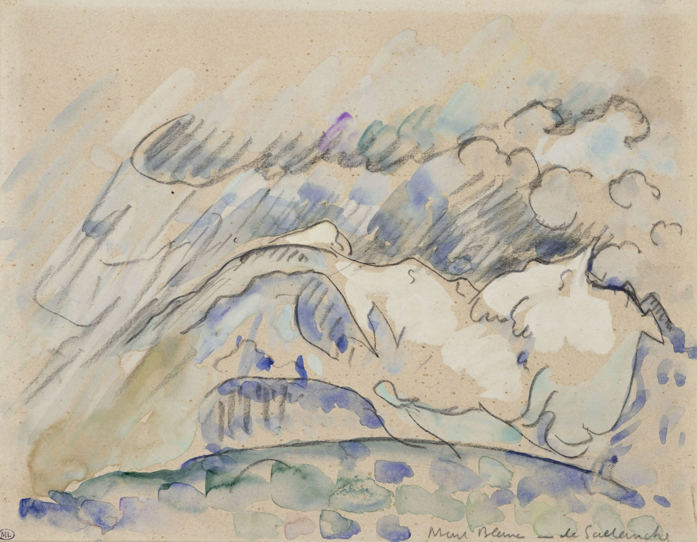 Paul Signac (1863-1935) Le Mont-Blanc vu de Sallanches 