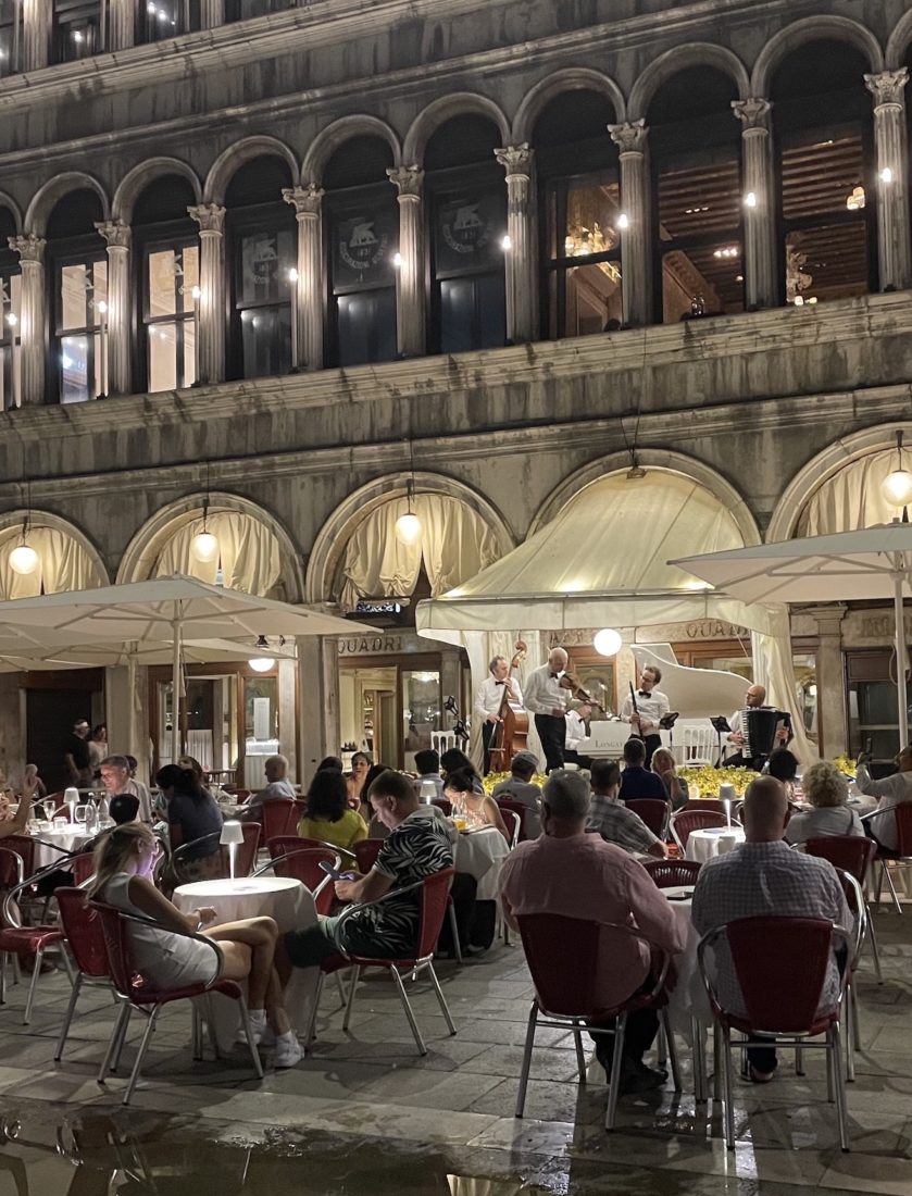 A la terrasse du grand café Quadri Venise