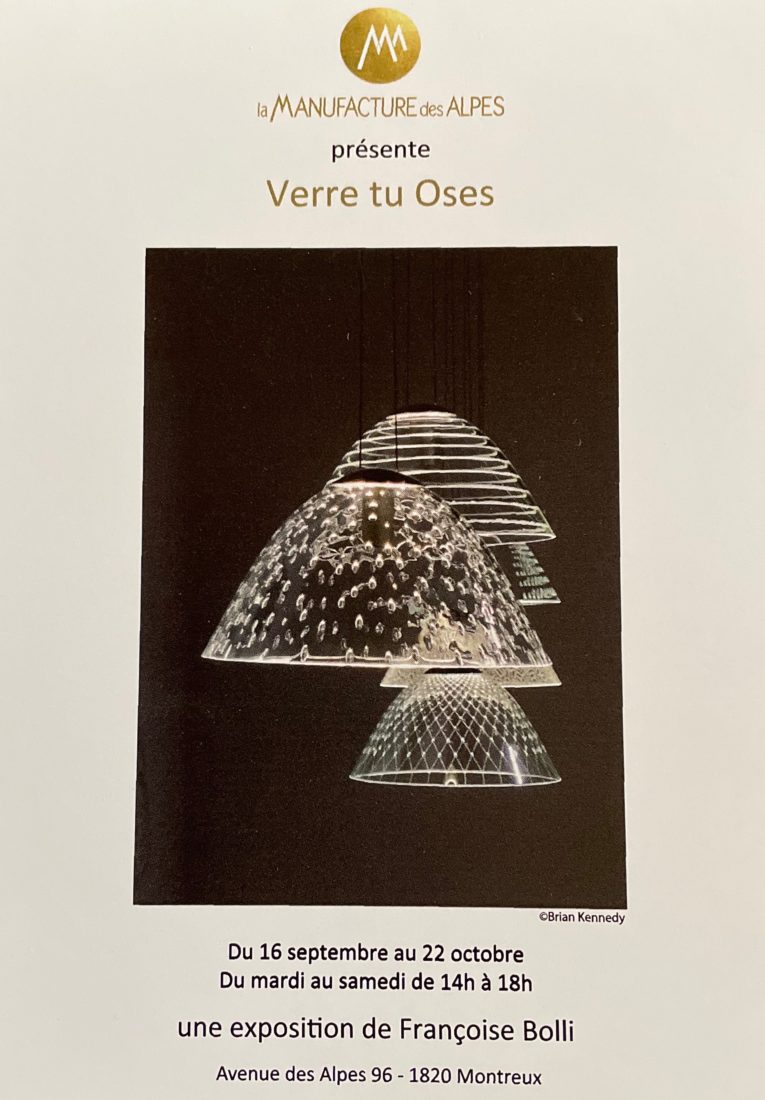 Verre tu Oses expo montreux Francoise Bolli