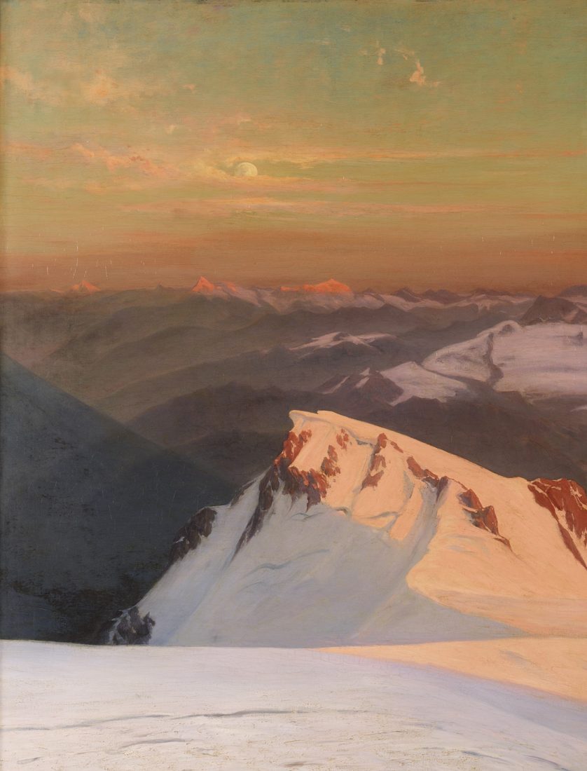 Gabriel Lopé coucher de soleil depuis le mont Blanc