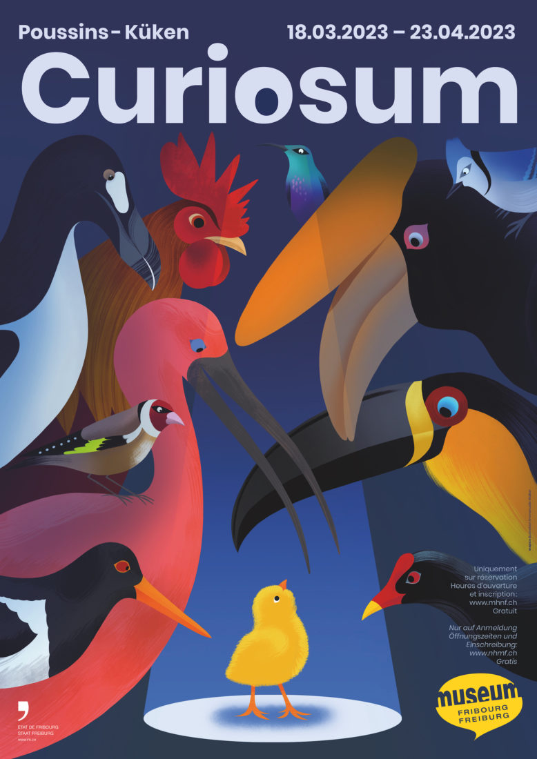 Poussins – Curiosum MHNF 2023 Affiche Emmanuelle Walker