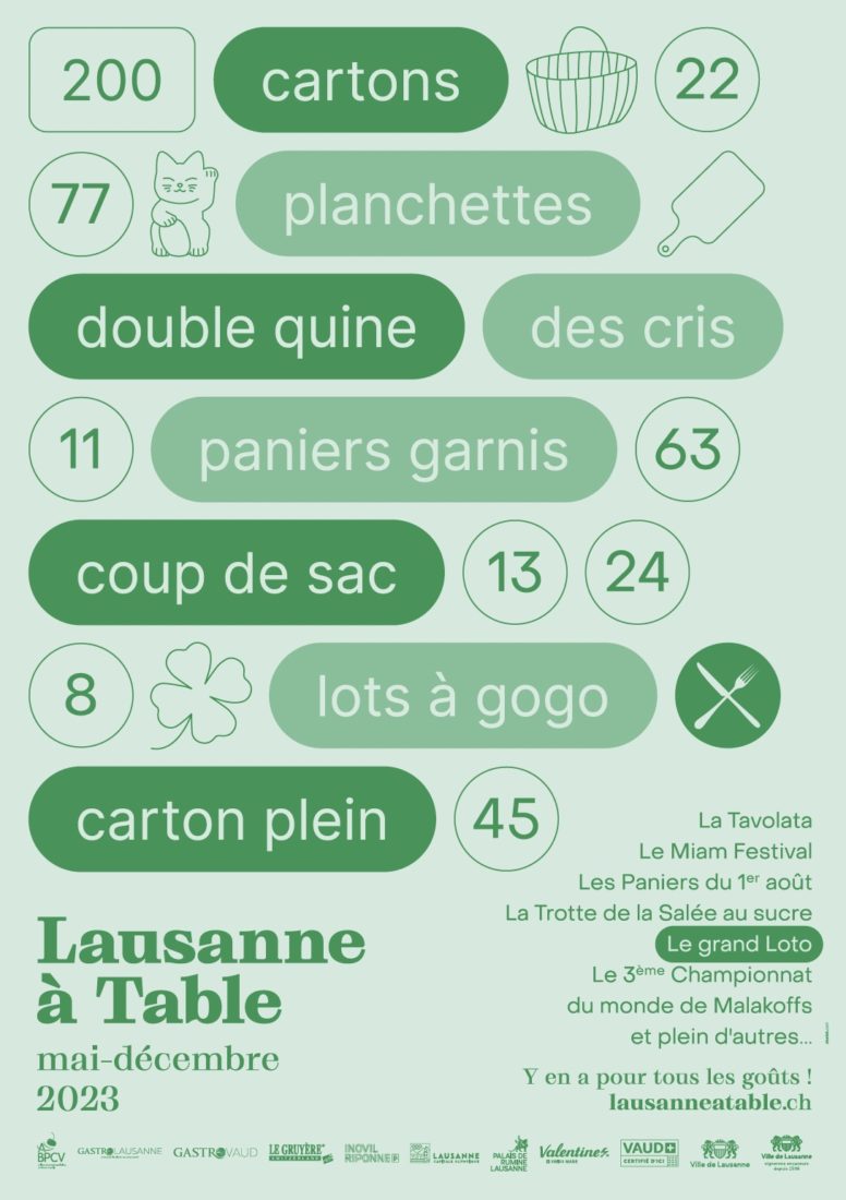 Lausanne à Table affiche verte 2023