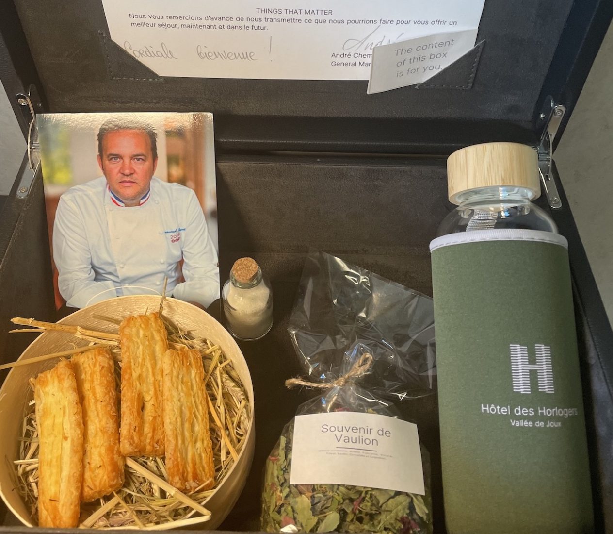 Hôtel des Horlogers le Brassus coffret bienvenue