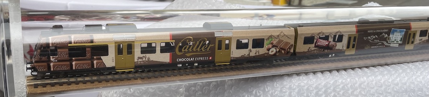 Août 2023 Cailler maquette train chocolat  Broc