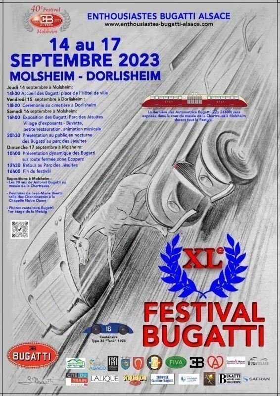 Festival Bugatti 2023 Molsheim Affiche