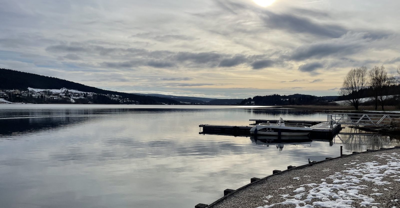 Saint-Point-Lac soir hiver 