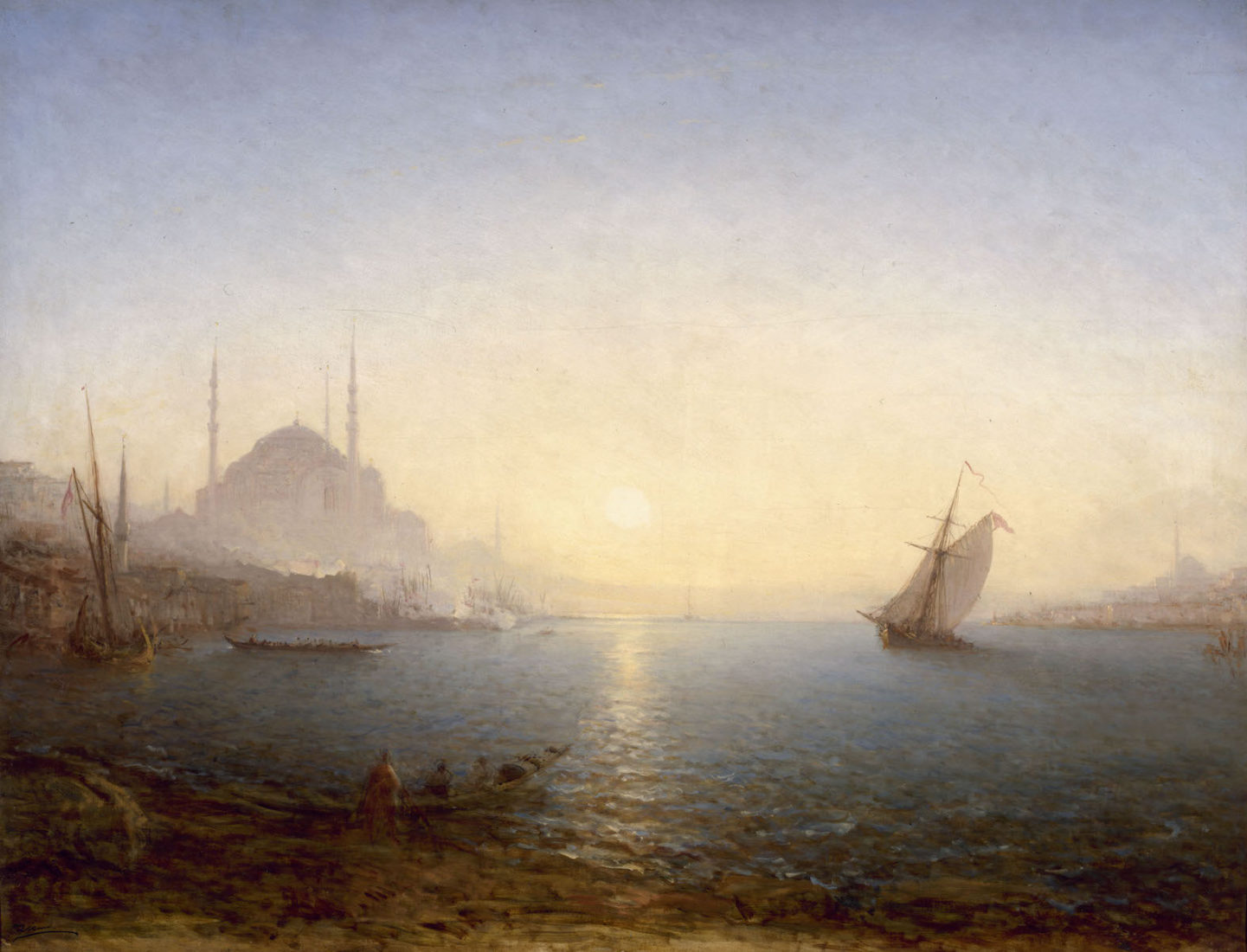 Félix Ziem "Constantinople, Sainte-Sophie au soleil levant"