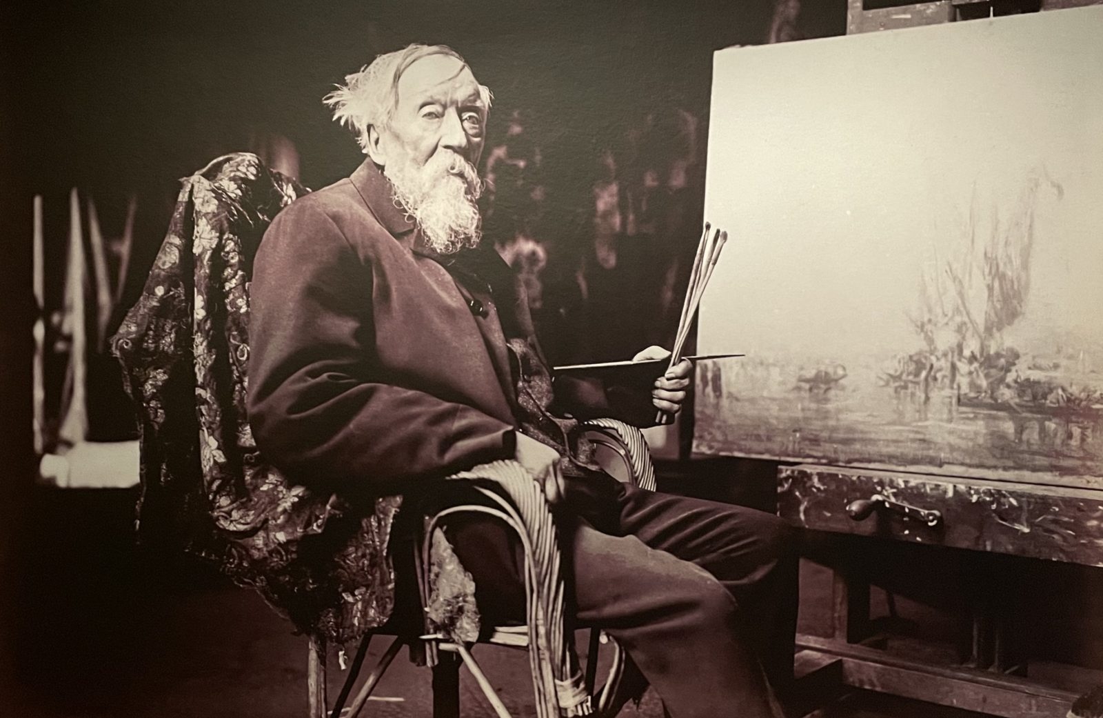 Paul Cardon (dit Dornac). Portrait de Félix Ziem dans son atelier, 