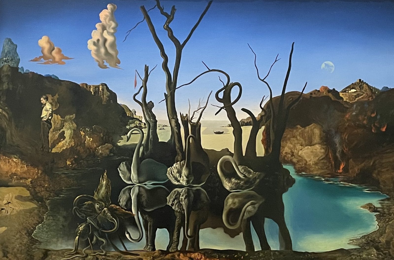 Salvador Dali Cygnes reflétant des éléphants, 1937