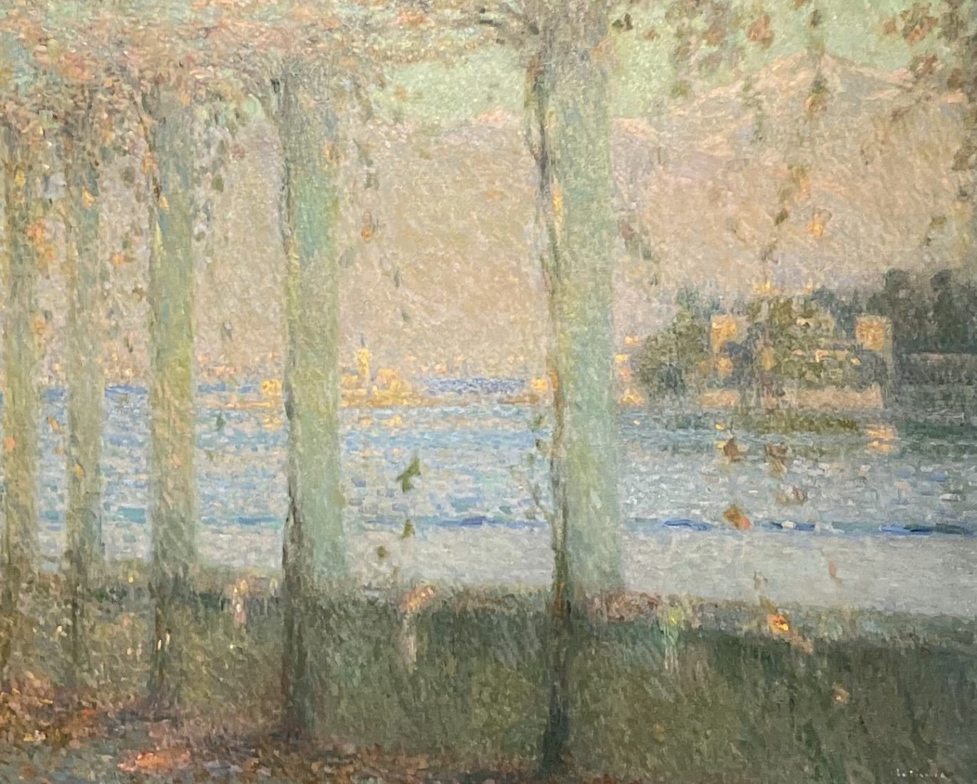 Henri Le Sidaner Le Ruisseau  au soleil levant