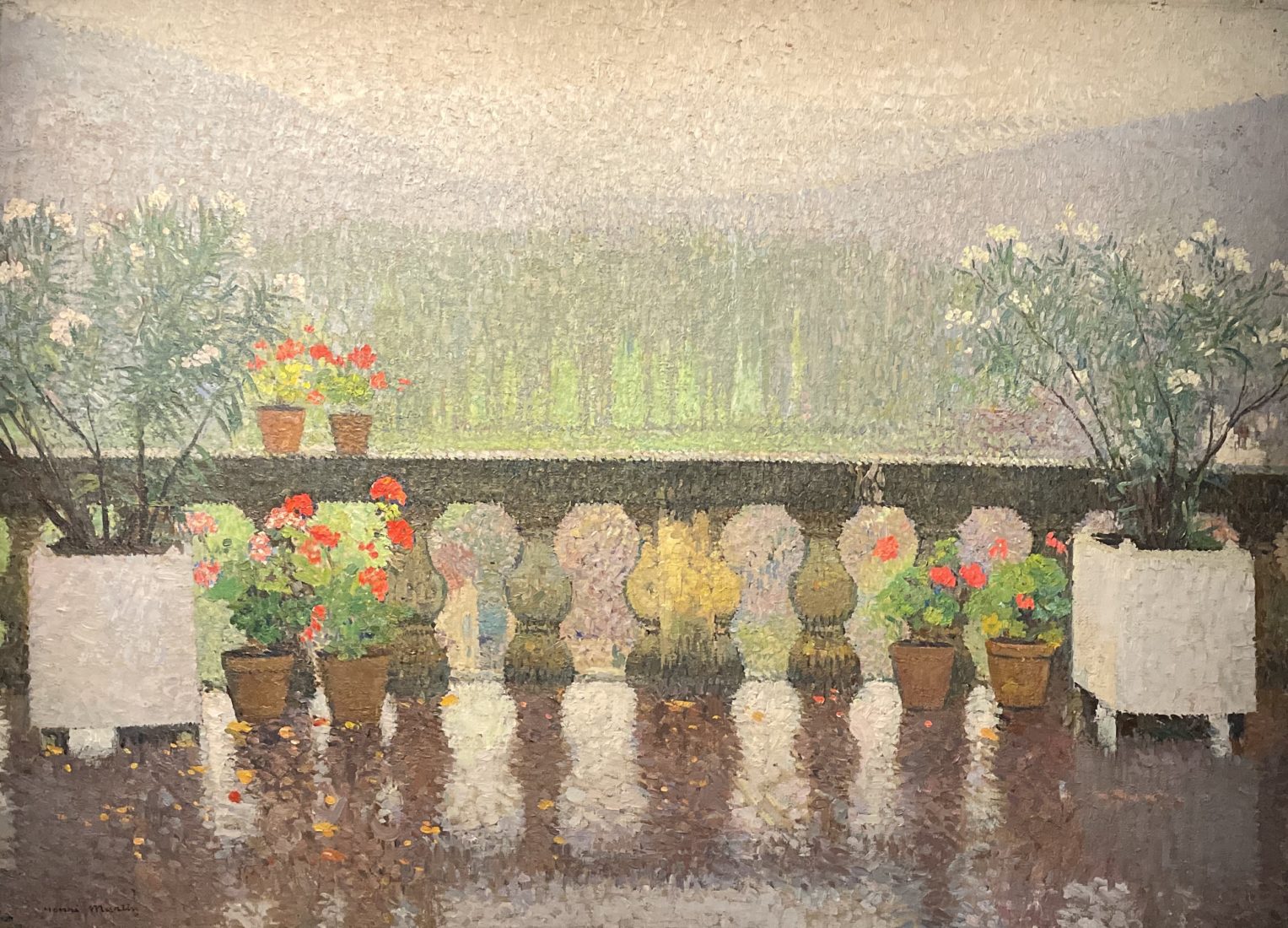 Henri Martin La Terrasse sous la pluie, 