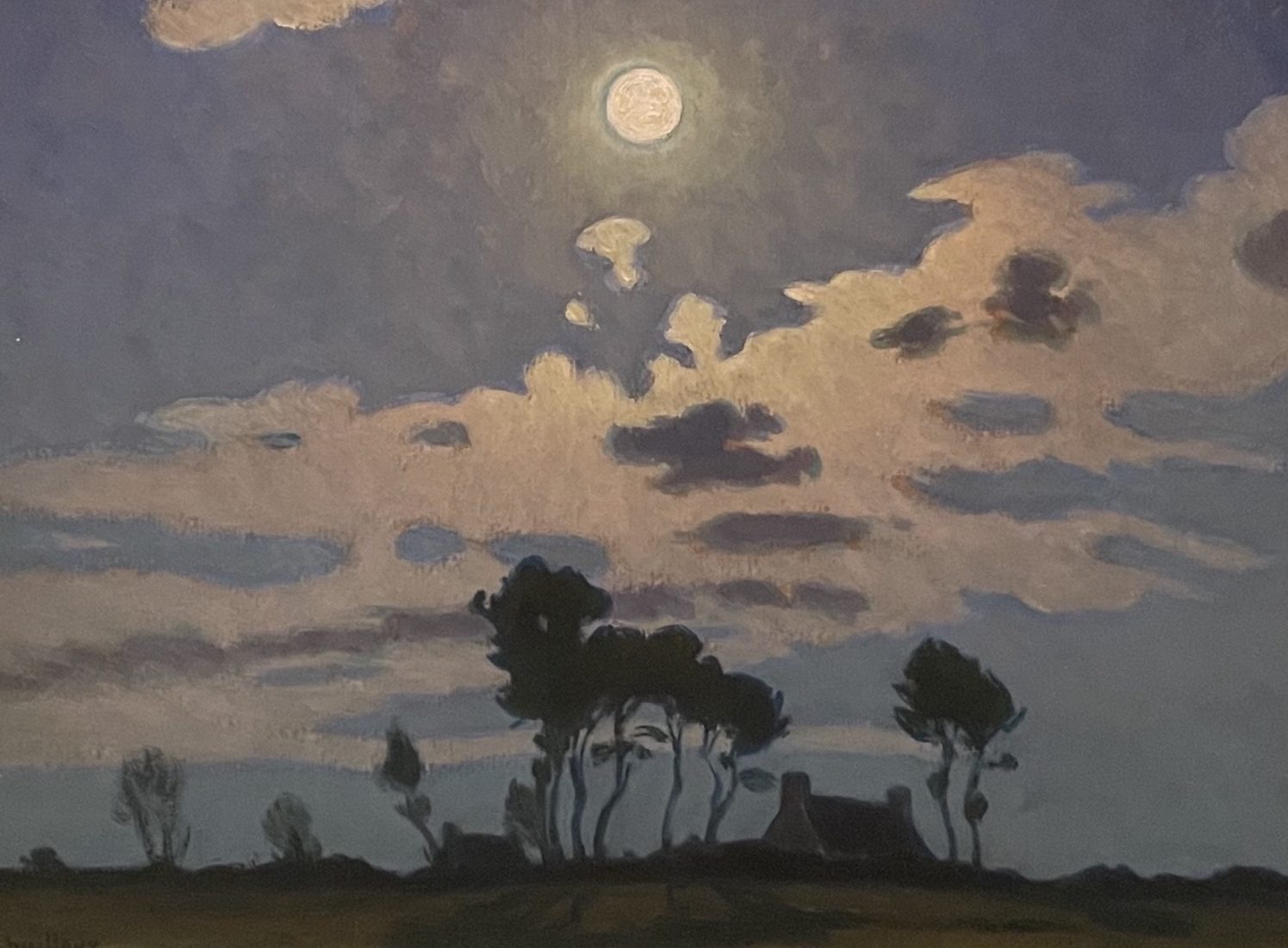 Charles-Victor Guilloux, Chaumière bretonne au clair de lune