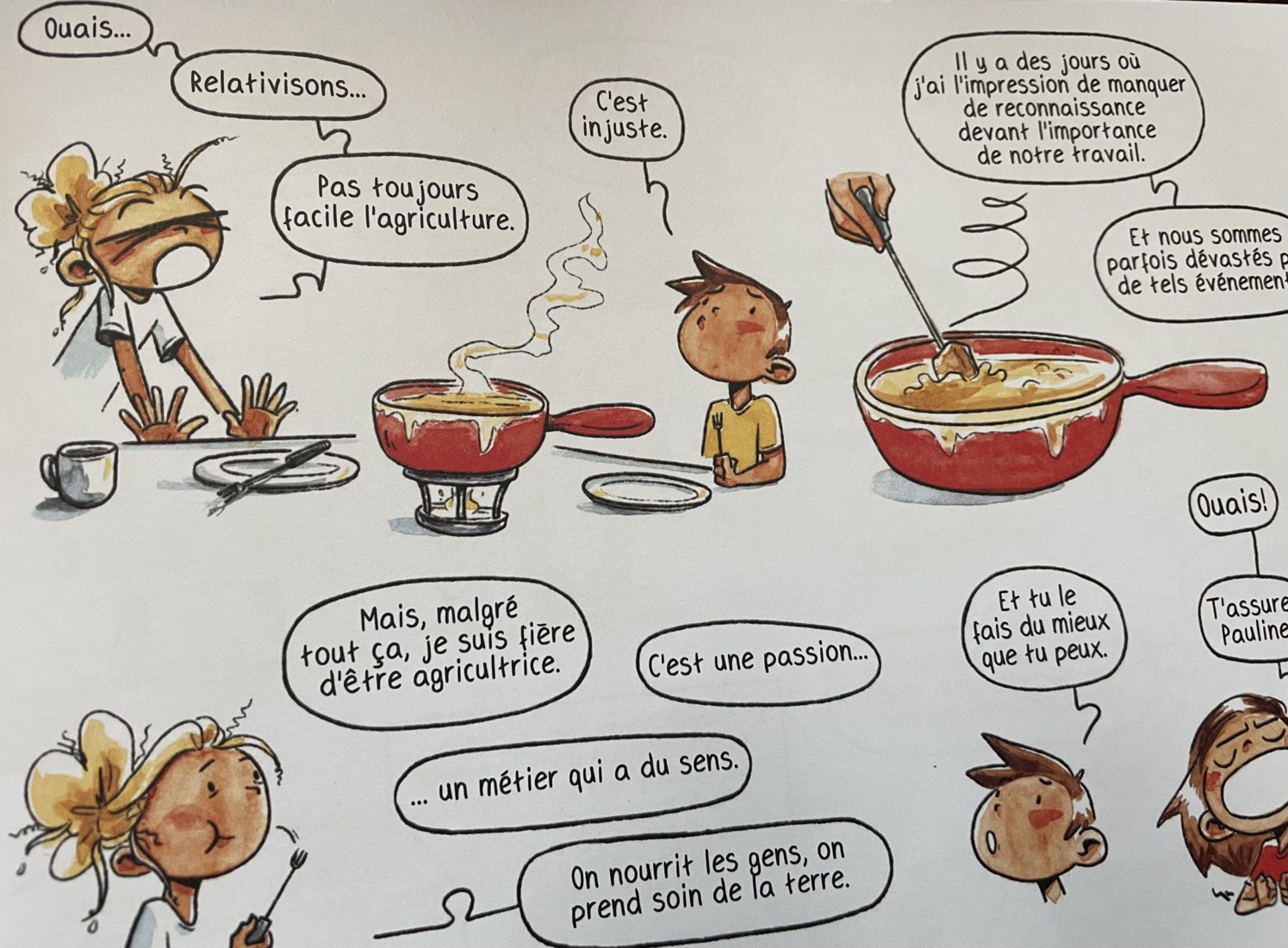 Illustration fondue BD de l’agriculture romande