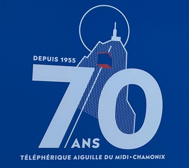 logo 70 ans - téléphérique Aiguille du Midi