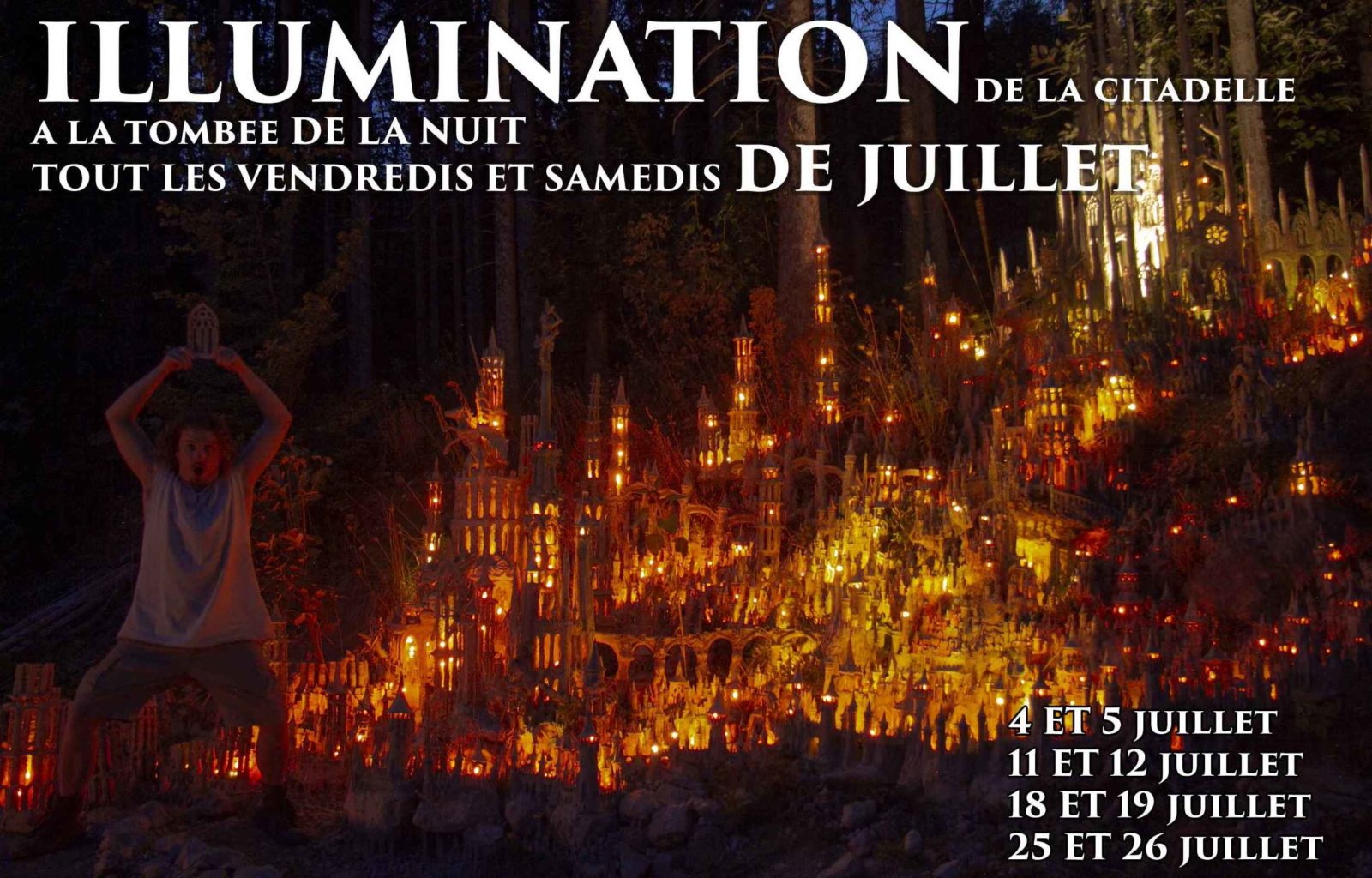 Citadelle de Monthoux illuminée juillet