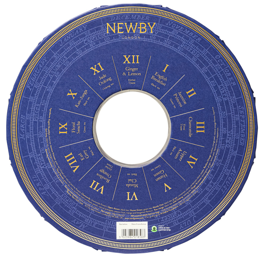 Calendrier Newby Teas 2025 2